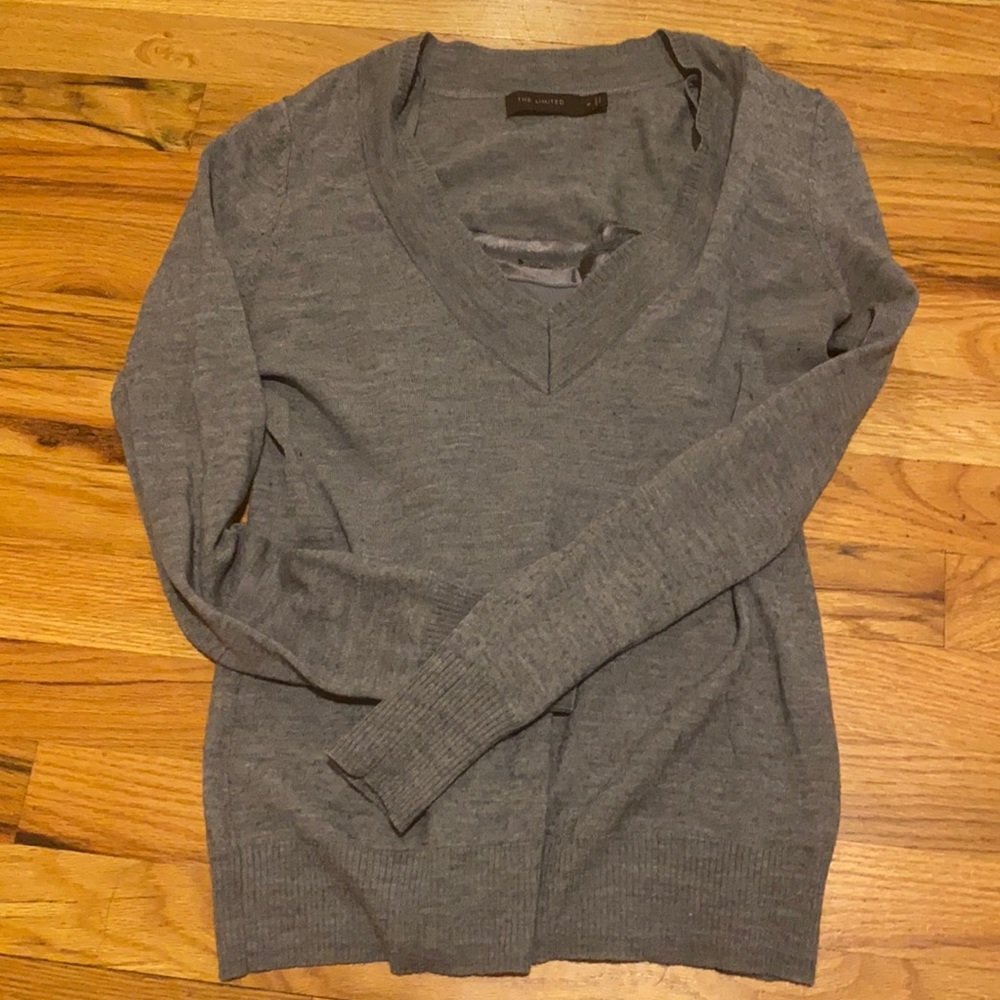 Gray sweater with matching cami